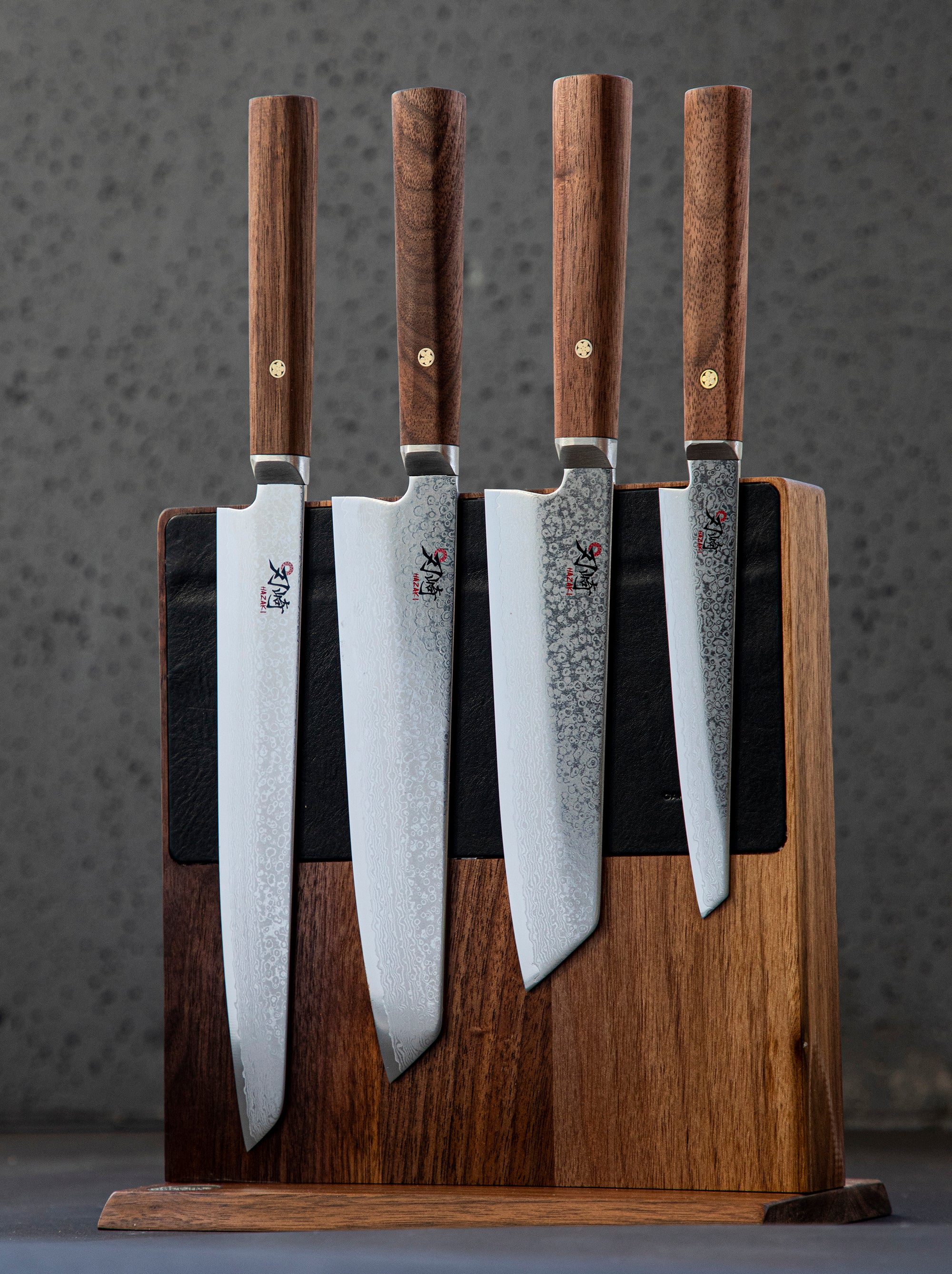 Knife Block Walnut Hazaki Knives