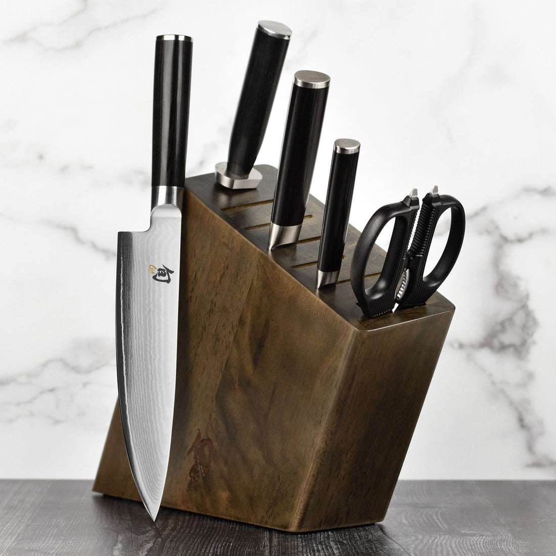 Knife Block - Walnut